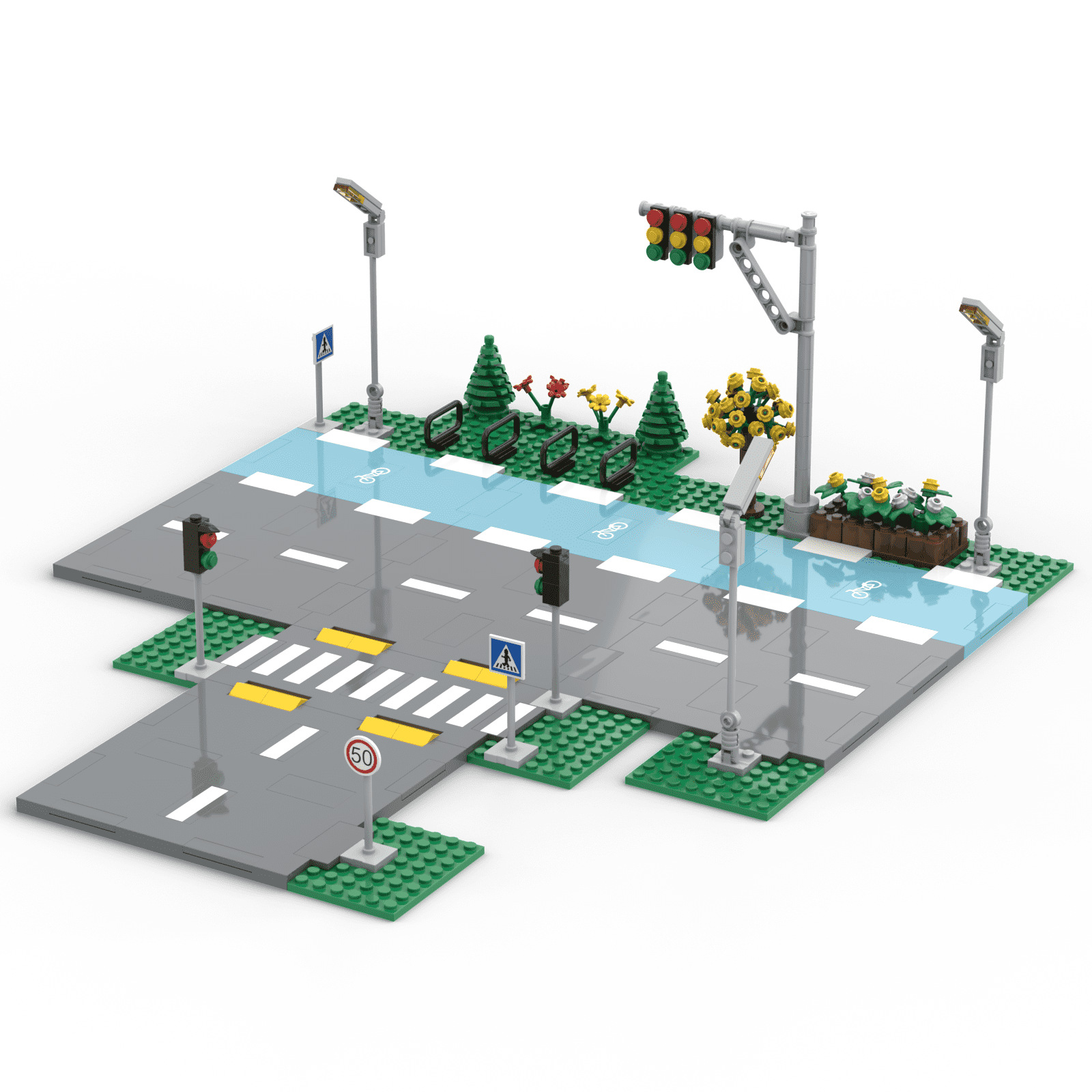 MOC -block City Friends Building Blocks Street View Constructor Bricks Diy Montessori Compatible Bloques Toys for Boys Girl Gift