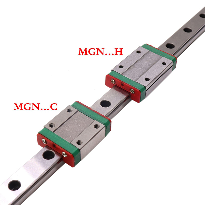 MGN MGN9 MGN12 MGN15 MGN7 300 350 400 450 500 600 800mm دليل السكك الحديدية الخطية + MGN Carriage Minial Rail Slide CNC