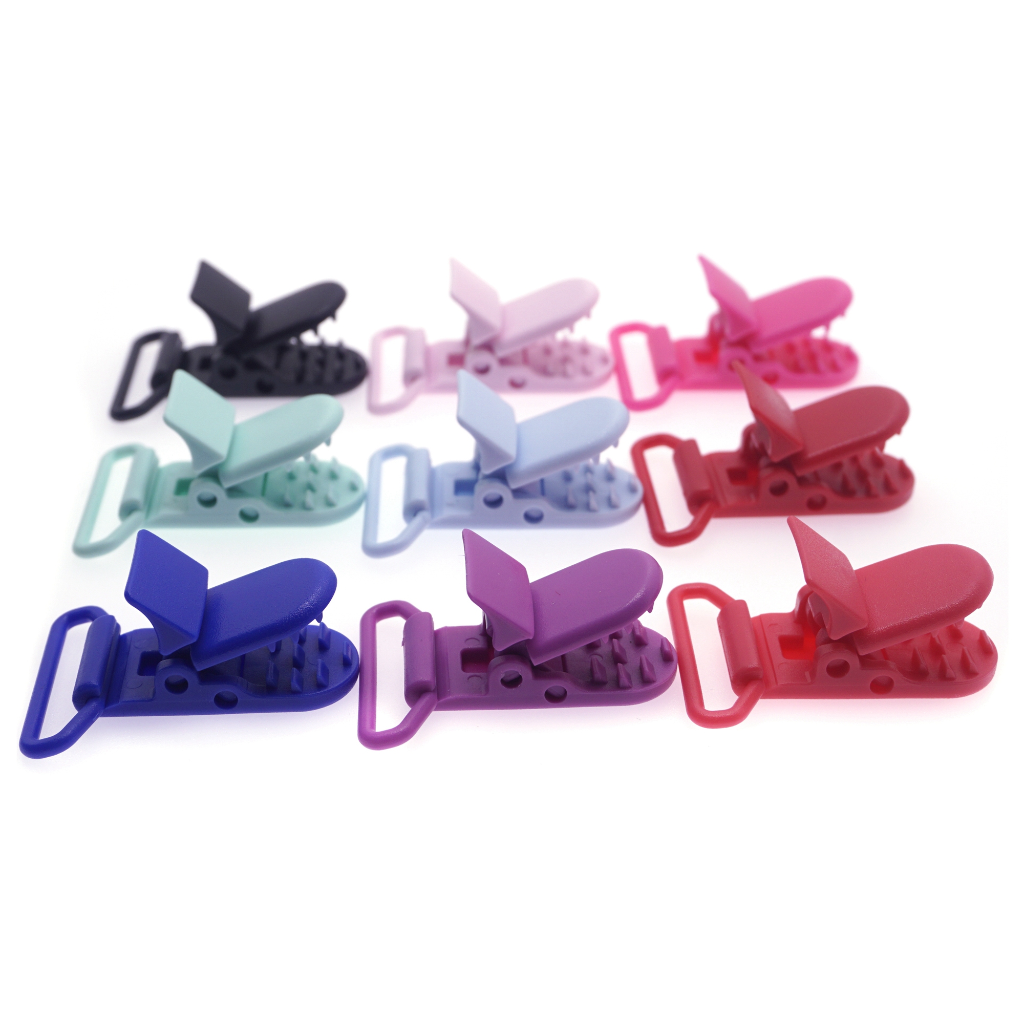 Sutoyuen 25mm 1 '' Kam Plastic Garment Binder Suspender Clips Baby Pacifier Mam Dummy Soother Cother Holder Clips 20色