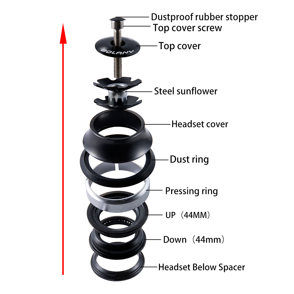 Bolany rowerowe zestaw słuchawkowy CNC ZS44mm 1-1/8 