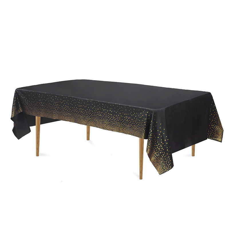 Toalha de mesa dourada de ouro rosa 137*274 cm de mesa descartável Cano