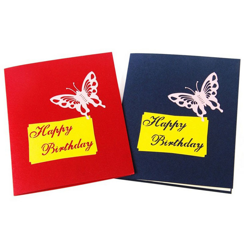День рождения торт 3D -всплывающие открытки с индивидуальной карт для детского душа открытка