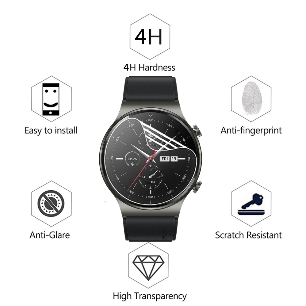 FILATA Pełne pokrycie 3D Zakrzywione / temperowane szklane / HD Clear TPU Screen Protector Film dla Huawei Watch GT 2 Pro GT GT 2pro