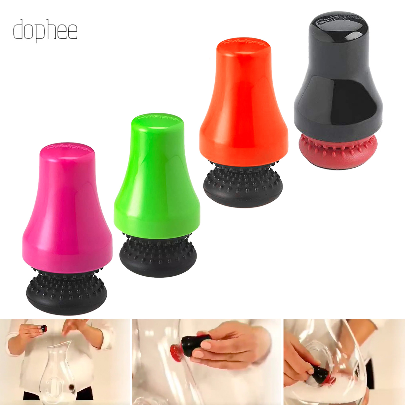 dophee magnétique spot de verre en silicone épuroutteur doux nettoyage magnétique brosse bouteille de bouteille Keep en verre flacons décantations