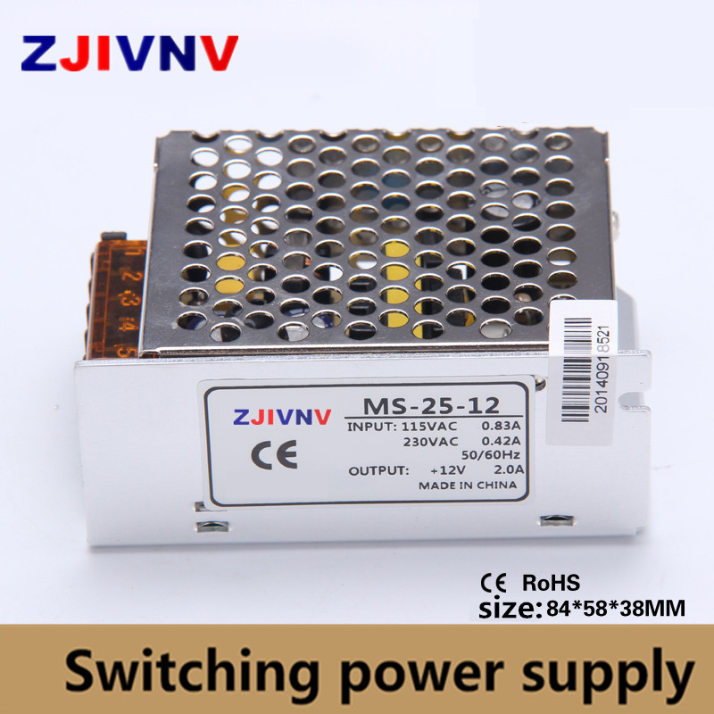 petit volume 25W Alimentation de commutation AC 100V-220V à DC 5V 12V 15V 24V SOPPORTION SECTIVE SMPS 5V 4A MINI Taille