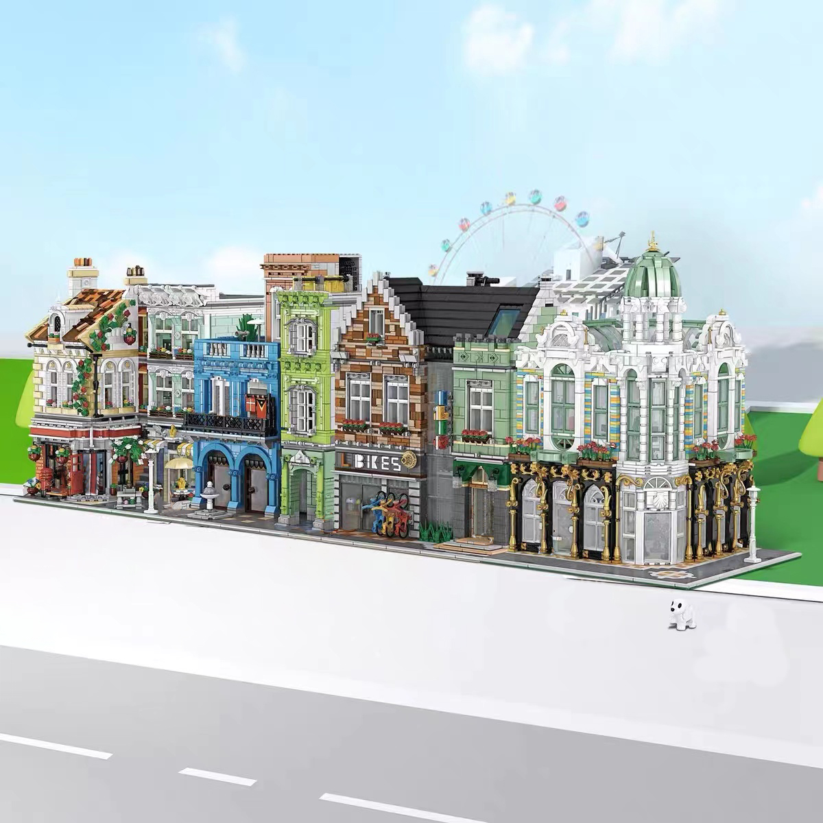Street View Series Post Office Cafe Shop Mini Bouwstenen Stad Cuba Hotel Model Bricks Creative Expert Toys For Kid Gift MOC