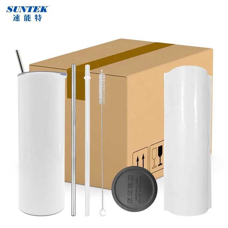 Tasses de slce Nouvelles arrivales 20oz sublimation Slim Gobbler avec paille de couvercle en acier inoxydable double vide thermos imprimé pour cadeau de Noël 240410