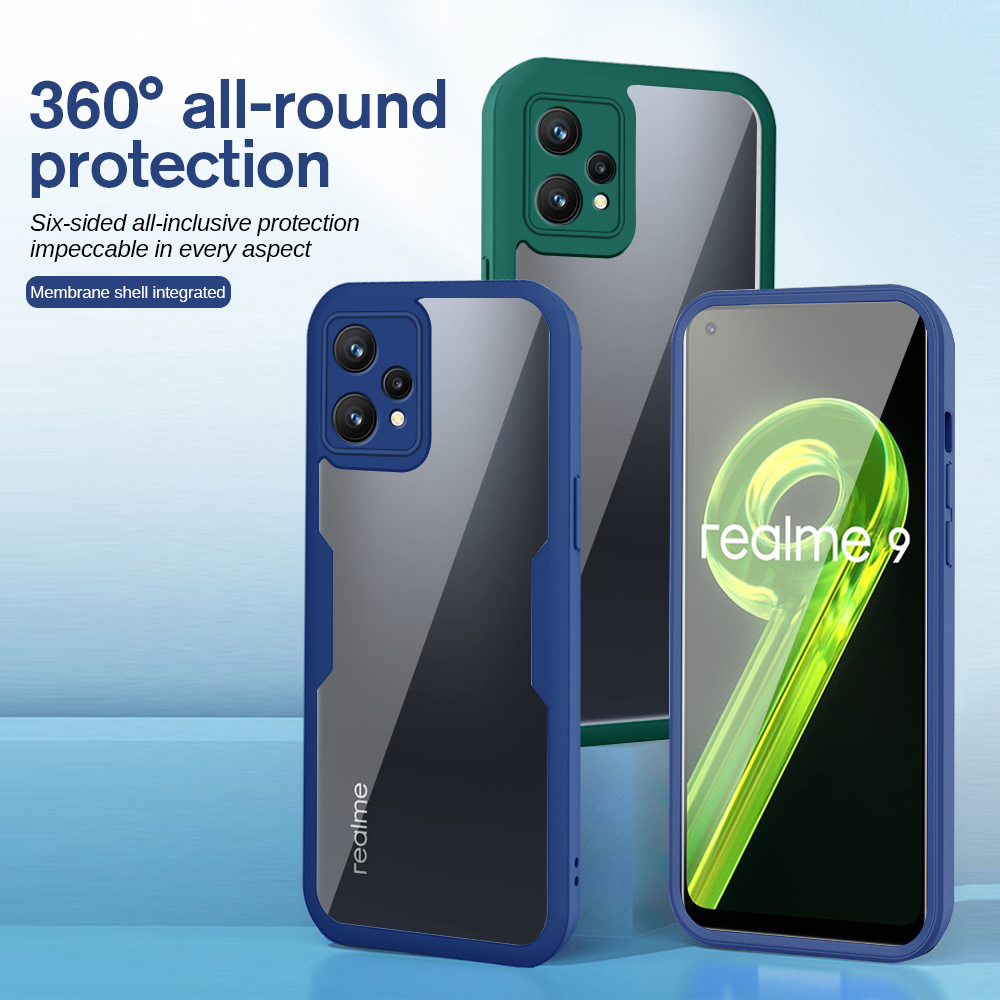 360° Double-Sided Protect Cover For Realme 9 4G Case Realme9 Realmi Realm 9 Pro Plus Pro+ 5G PC+TPU Full Body Shockproof Coque