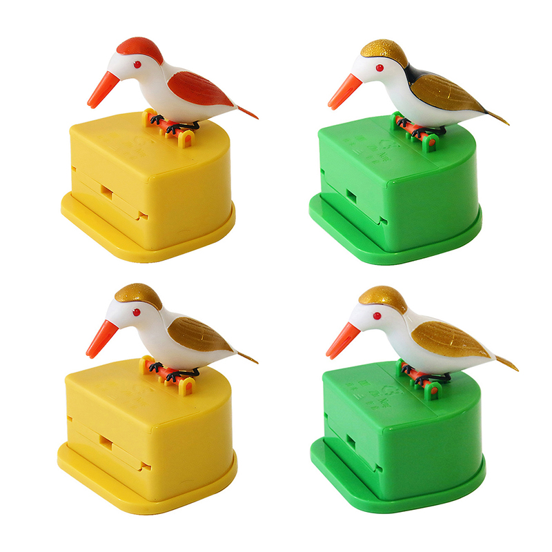 귀여운 새 이쑤시감 디스펜서 개그 선물 청소 치아 고품질 재료 자동 조류 이쑤시개 상자