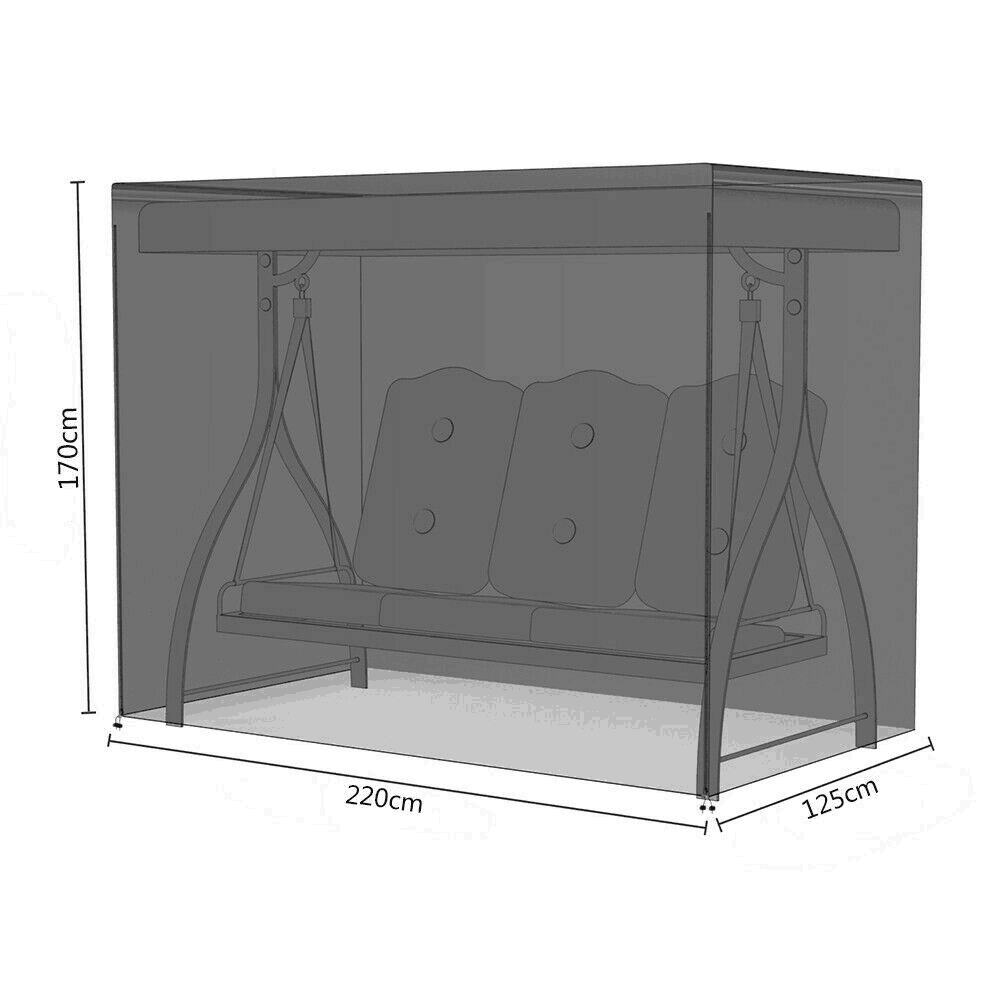 Outdoor Swing Stuhl Cover Cover Innenhof Hängematte 3 Seat Garten Terrasse Baldachin Bank Sitzdecke Protektor Sonnenschatten Wasserdichte Stuhl Abdeckung