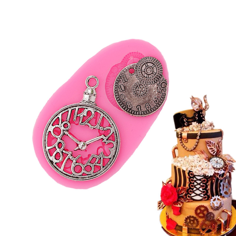 4 tipi di orologi trasformati in zucchero silicone stampo stampo artigianato al cioccolato gadget dessert strumenti di decorazione pasticceria fai -da -te dimora stampo nuovo