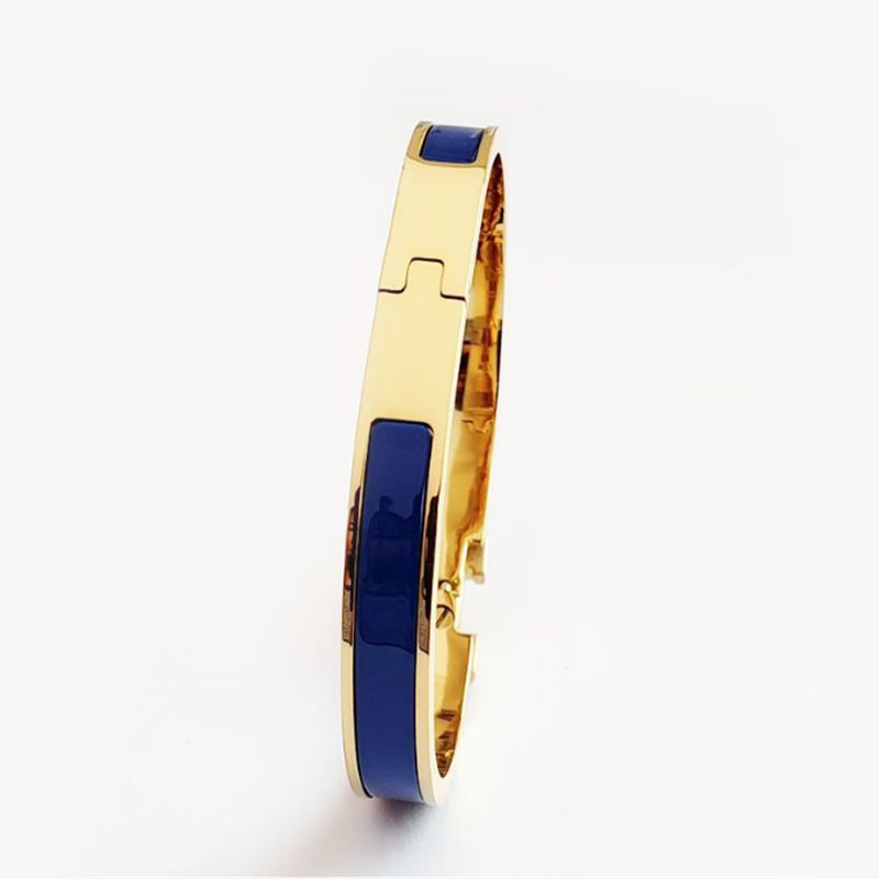 Bracelets en acier en acier inoxydable classiques de haute qualité Bracelet à ongles en or 12 mm Bracelet de luxe Marque de luxe pour hommes 18k bijoux en or cadeau