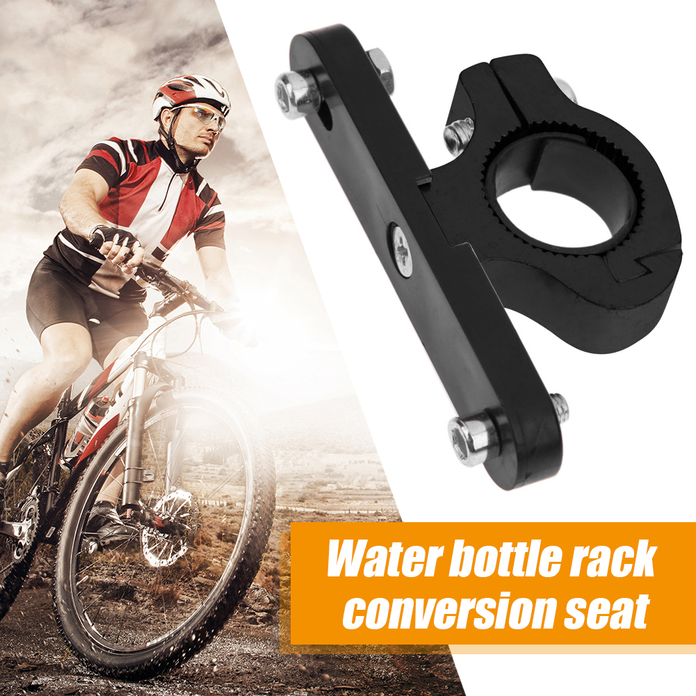 2st MTB Bike Water Bottle Cage Adapter Kettle Holder Clamp Rack Bracket Cycling TreelBar Clamp on Water Cup Holder 360 Degrees