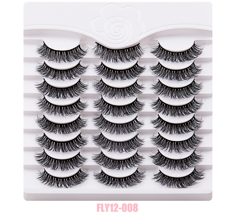 Thick Natural Fluffy Faux Mink Lashes Soft Light Handmade Reusable Multilayer Long Curl False Eyelashes Extensions Beauty Supply