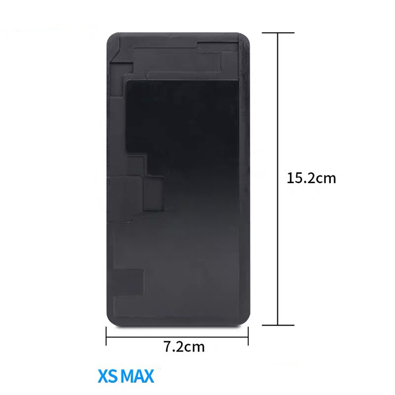 Ingen vik flex kabel svart gummi pad oca laminering mögel matt lcd skärm renovera mögel för iPhone x iPhone 12promax reparationsverktyg