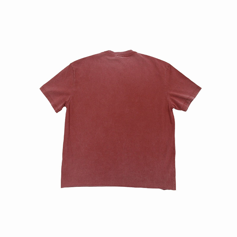 T-shirt à manches courtes lavées et usées personnalisées par le fabricant, longueur d'épaule lâche, demi-manche en été