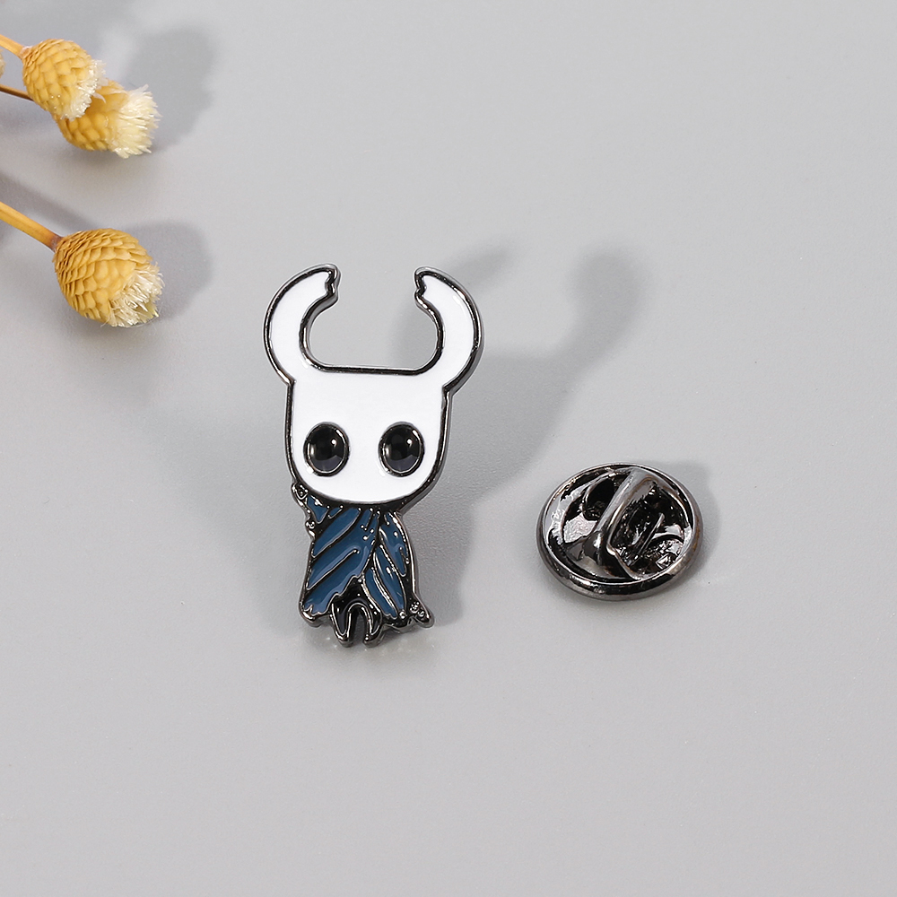 O mais novo jogo Hollow Knight esmalte o pino de lapeler de lapela Hornet Broche de Metal de Metal para homens para homens crianças