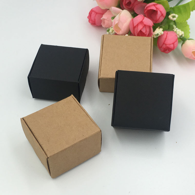 30stHot Soap Paper Gift Pacakging Box, Brown Kraft Paper Present Box, Wedding Candy Craft and Color Presentlåda