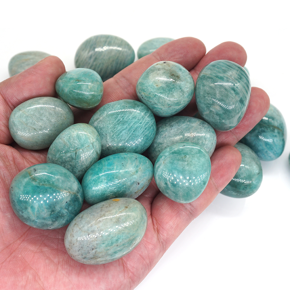 Amazonite naturelle Round Stone Floring Healing Crystal Quartz Material spécimen de gros en gros Gemstone Home Aquarium Decoration