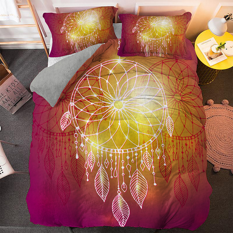 Psychédélique Bohemian Dreamcatcher Set Single King Queen Size Coup de couette avec taie d'oreiller 2/