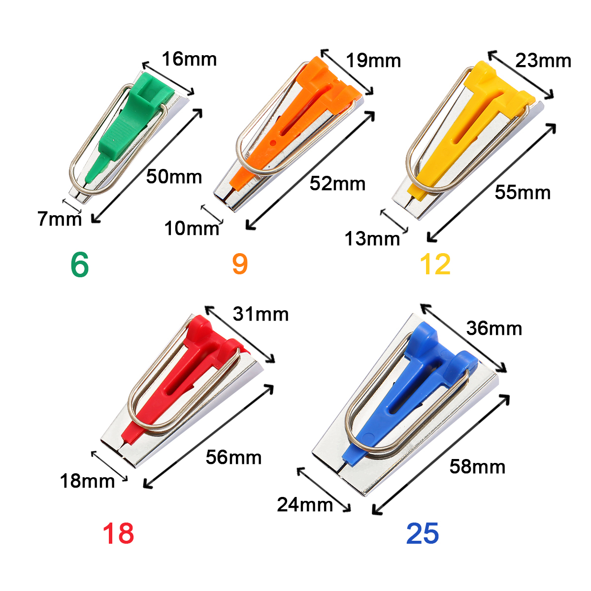 6/9/12/18/25mm Fabric Bias Tape Binding Maker Edger Pull Cylinder For Sewing Quilting Sewing Machine Tools Accessories