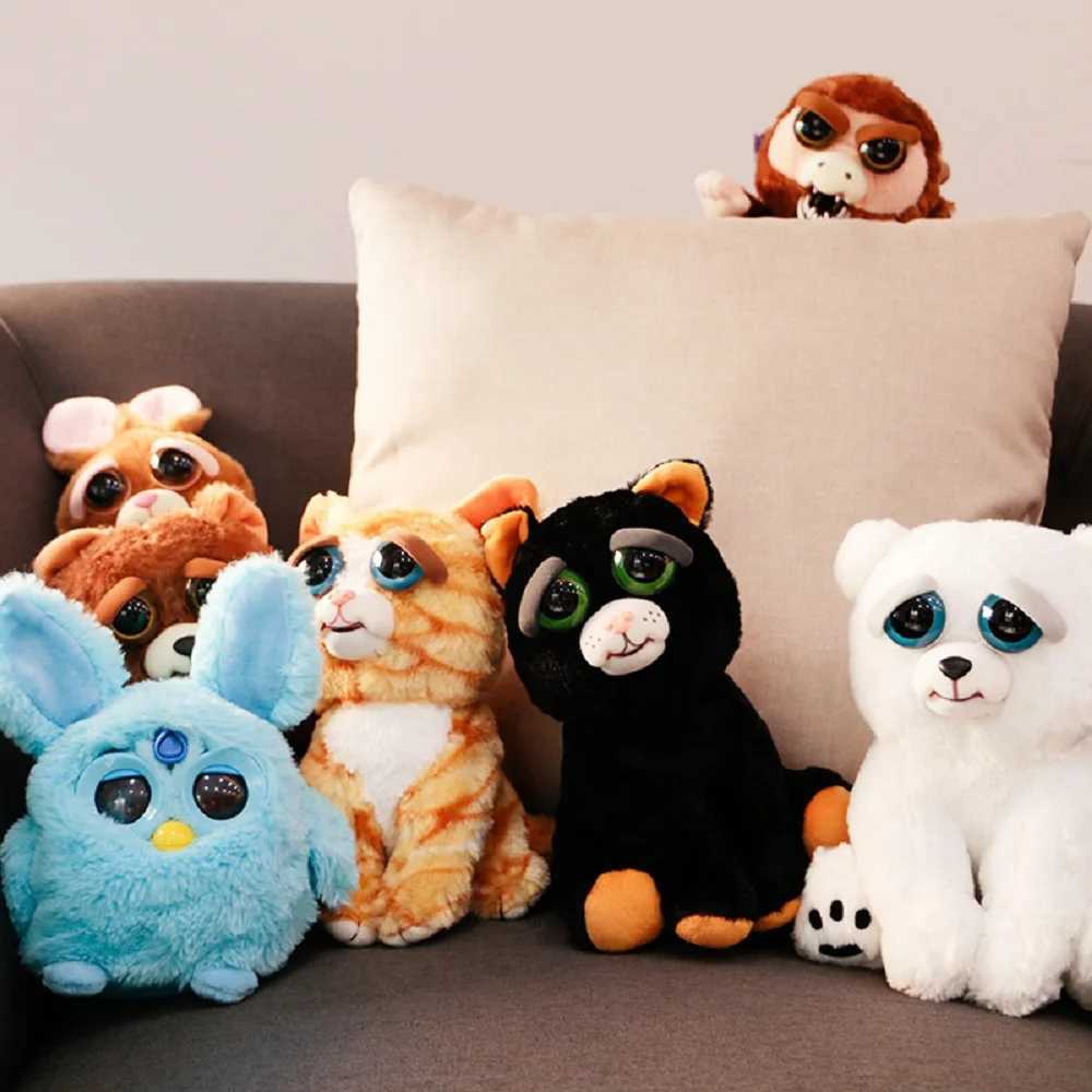 Peluş Bebekler Feisty Pets Eğlenceli Yüz Değişiklikleri Unicorn Yumuşak Oyuncak Çocuk Çocukları Doldurma Peluş Ejderha Kızgın Hayvan Bebek Panda Noel Hediyesi J240410