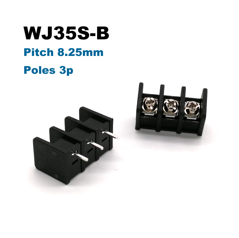 10-st Barrière PCB schroef Terminal Blok Hoogte 8,25 mm 35s-B Straight Pin 2/3P Morsettiera Draadkabelconnector Bornier 20A 14AWG