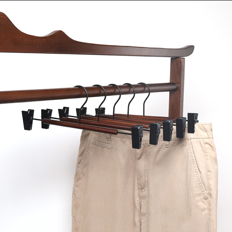 Guida in legno di metallo Organizzatore Organizzatore Crenpe in legno pantaloni pantaloni vestiti KledingHanger Kleding Wetsuit Guocer Rack