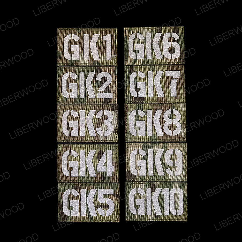 Segno di chiamata Chiamata patch a infrarossi Muiticam cp gk1 gk2 gk3 a gk10 badge tattico riflettente A4-1 6b9 Ir Applique Armband