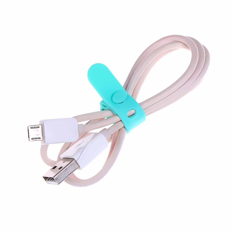 Silicone Cable Organizer USB Data Wrap Cord Winder Wire Protector Holder Office Stationary Desk Set Accessories Supplies