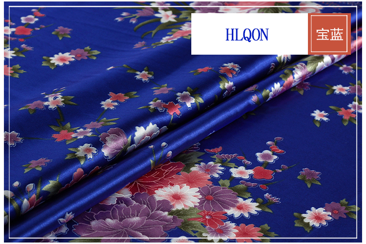 Hlqon Style ethnique Tissu en satin Tissu en tissu confortable Soft Foot pour femmes Robe de plage, écharpe, robe, tissu patchwork 150 cm de largeur