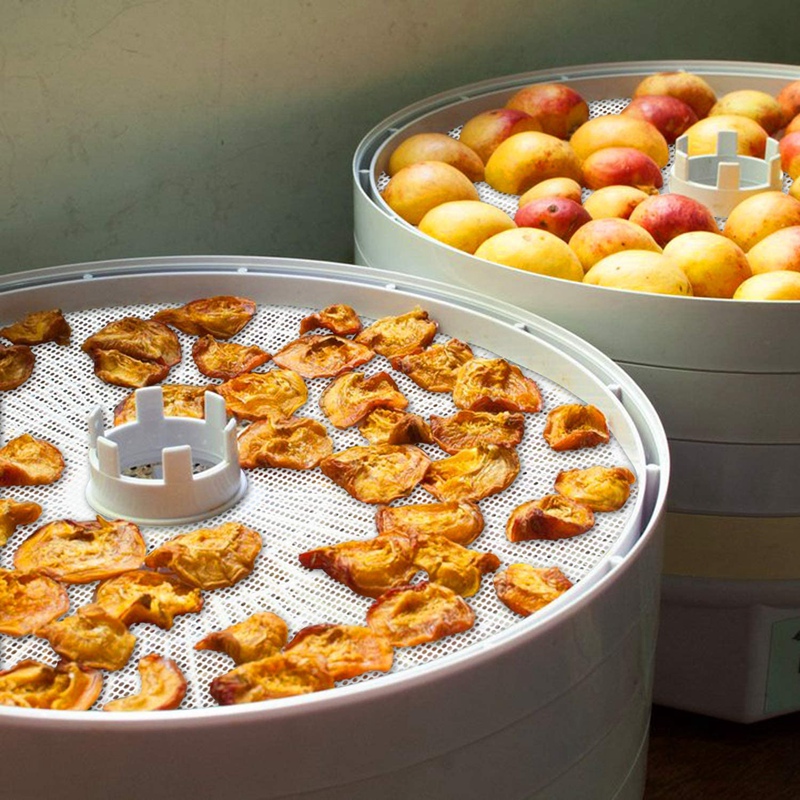 Hot Round Silicone Dehydrator Sheets, Non-Stick Fruit Dehydrator Mats, Reusable Steamer Mat Mesh Sheet for Fruit Dryer