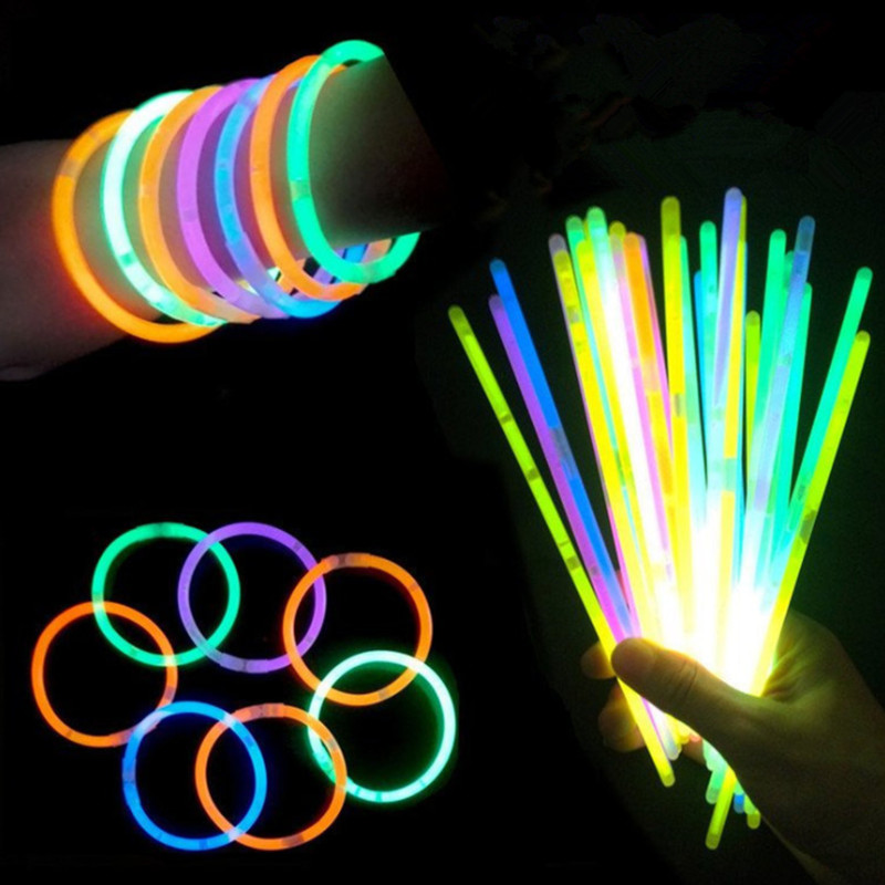 50/Party Glow Stick Colorido Glow Bracelet Bracelet Christmas Children Luminous Dance Decoration