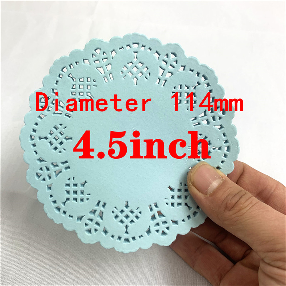 4,5 polegadas de diâmetro 114mm de papel redondo de renda vintage doilies de scrapbooking artesanato doyley para decoração de Natal