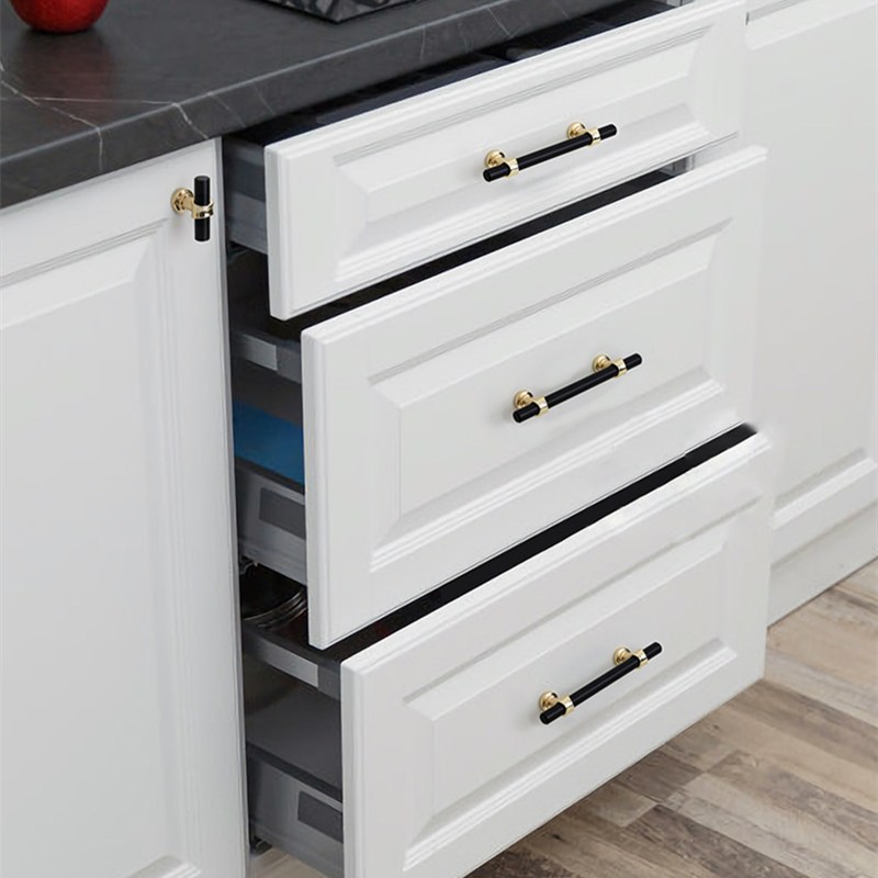 KK&FING vintage Black Cabinet Handles Zinc alloy Modern American Kitchen Door Wardrobe Long Handles Pull Knob Furniture Hardware