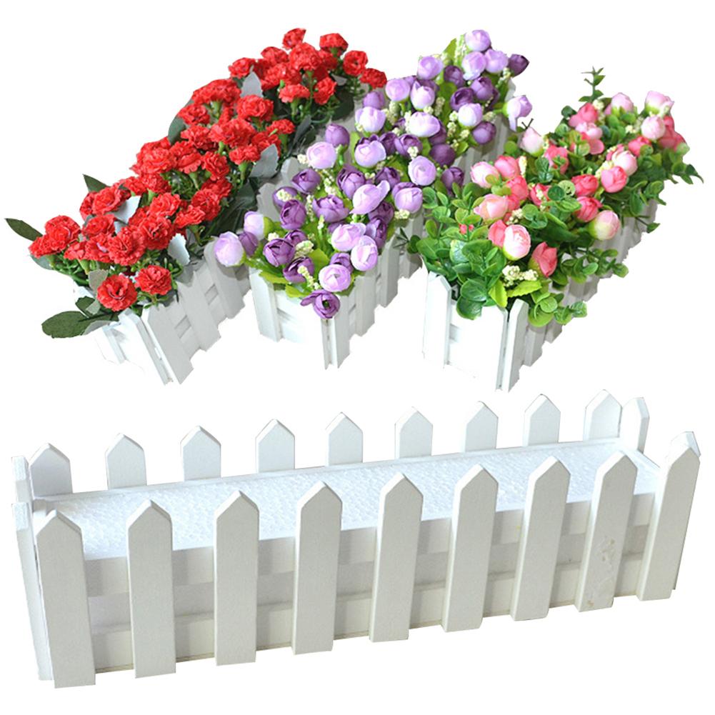 Wooden Flower Pot Fence Plant Basket Container Planter Home Garden Wedding Decor Vegetable Small Fence Christmas Decoration