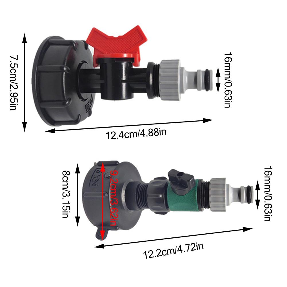 IBC Tank Adapter 3/4 '' Trådanslutningsutbyte Ventil Montering av trädgårdsslang Snabbventilanslutningsbeslag