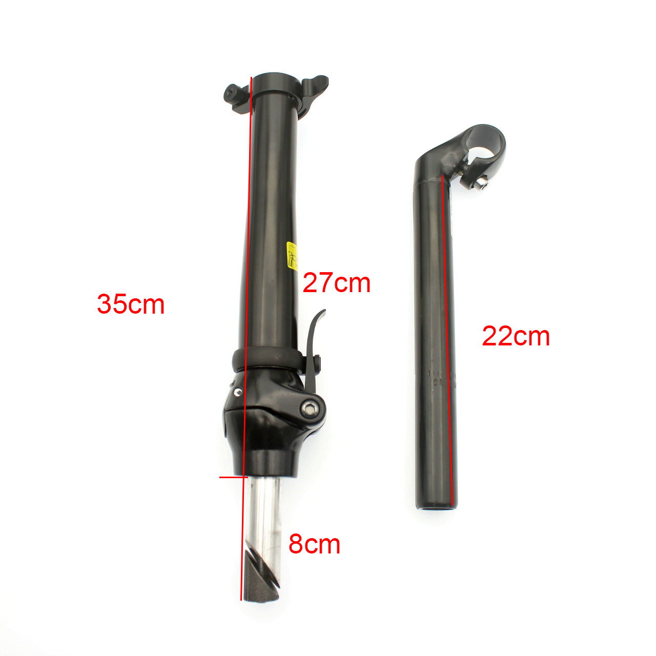 Tide de guidon électrique Scooter 22,2 / 25,4 mm * 380 mm vélo pliant vélo de vélo de vélo de vélos élet