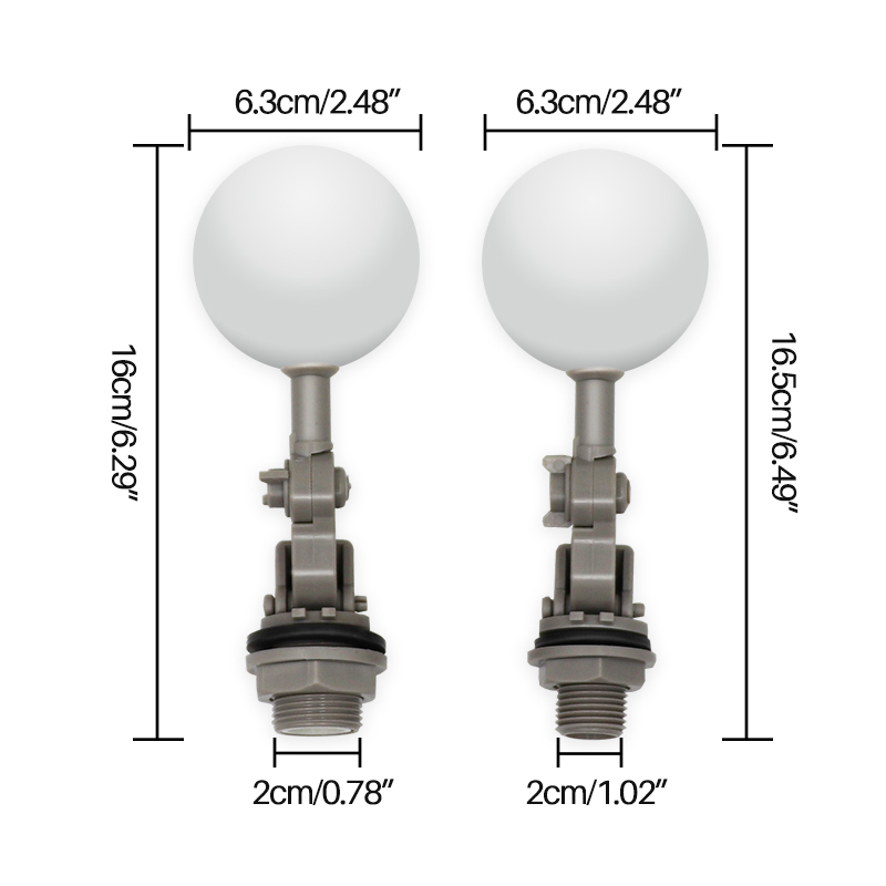 Floating Ball Valve Shut Off 1/2" 34" Automatic Fill Feed Humidifier Tank Water Level Control Water Tower Home Supplies