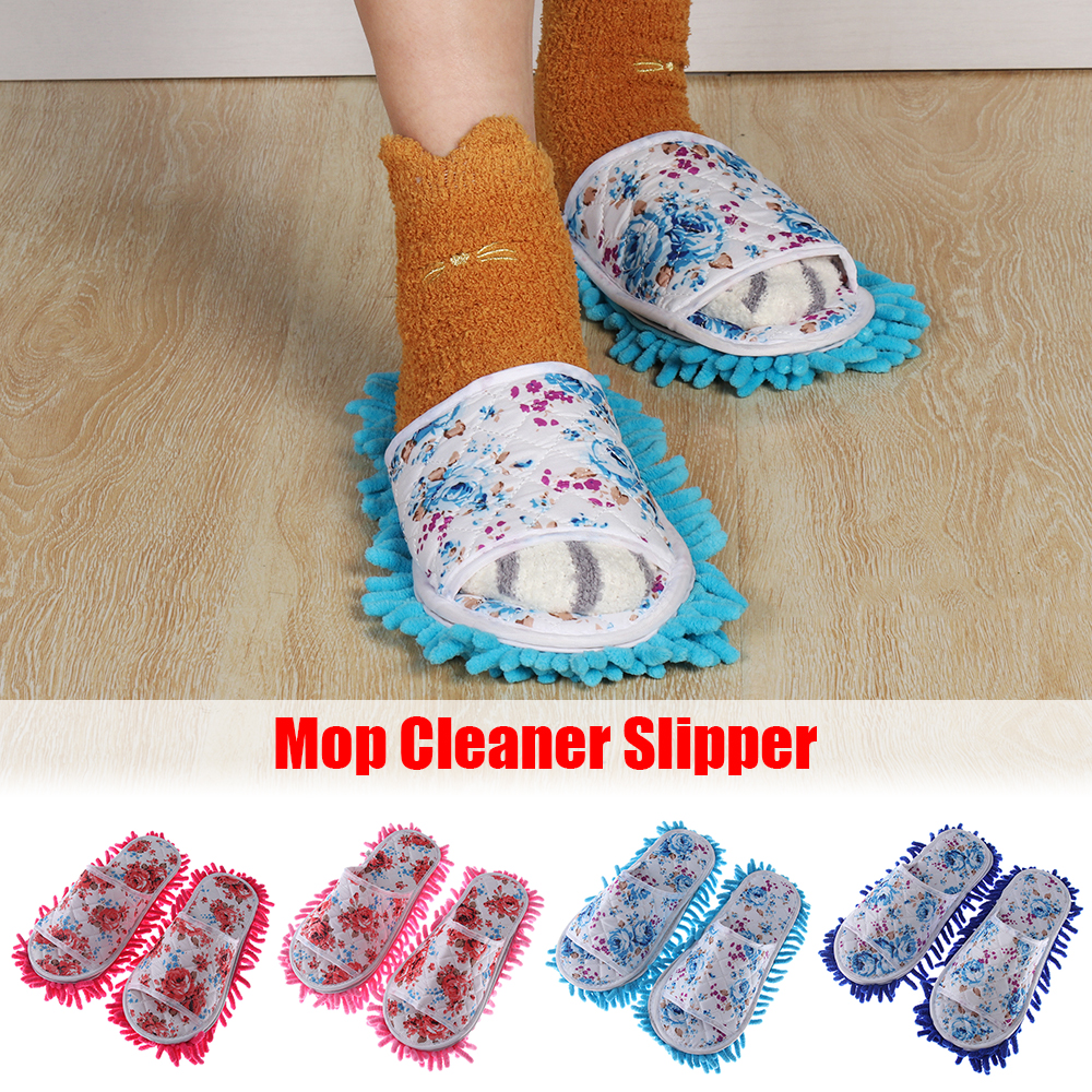 Washable Lazy Dust Mop Slippers Microfiber Soft Wearable Bathroom Floor Dusting Cover Home Cleanning Tools