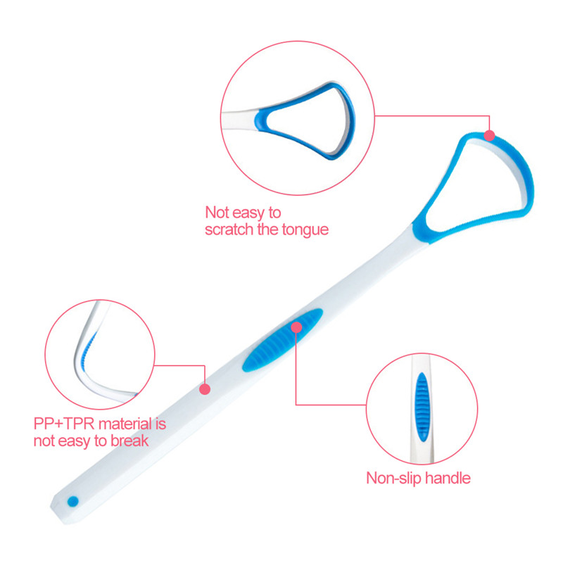 Useful Tongue Scraper Double Sided Oral Tongue Cleaner Medical Mouth Brush Reusable Fresh Breath Maker