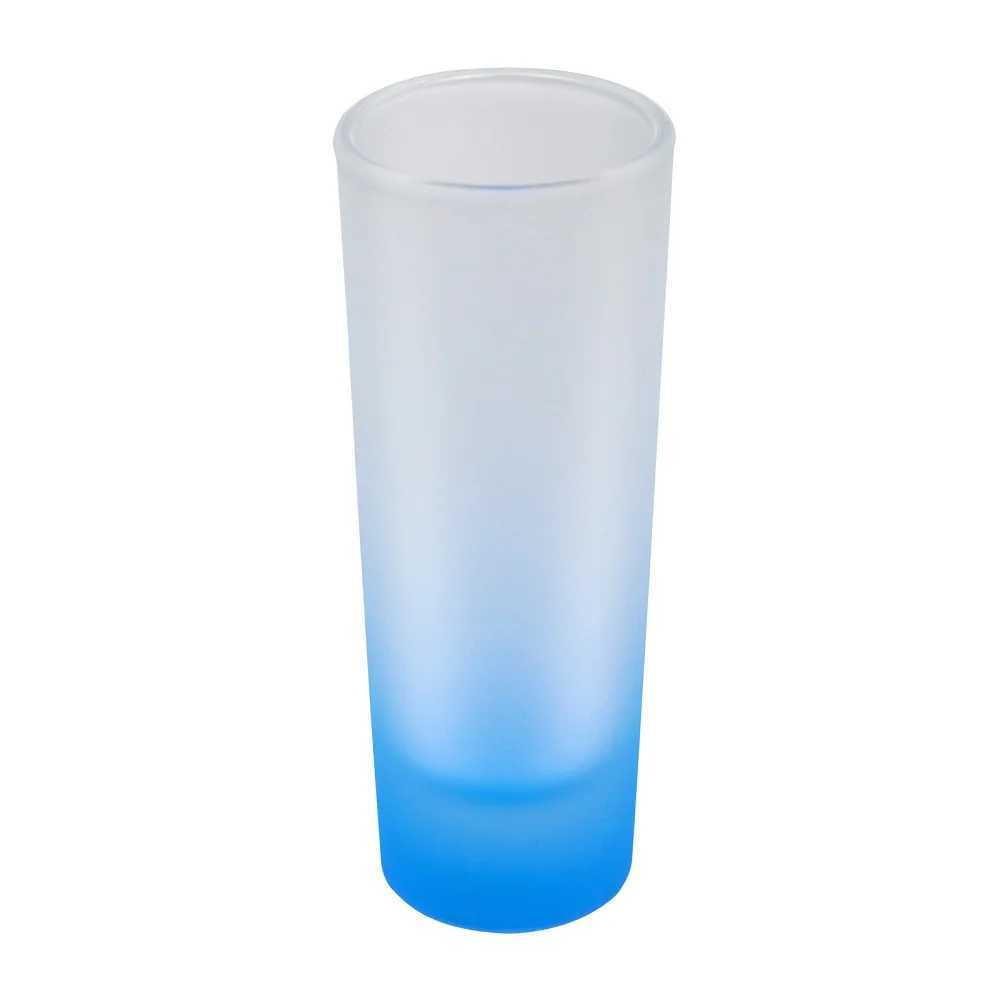 Mugs Sublimation Mug 3oz 90ml Colored Glass Mugs Frosted Shot Glass With Gradient Colorful Bottom Tumblers Cup Wholesale 240410