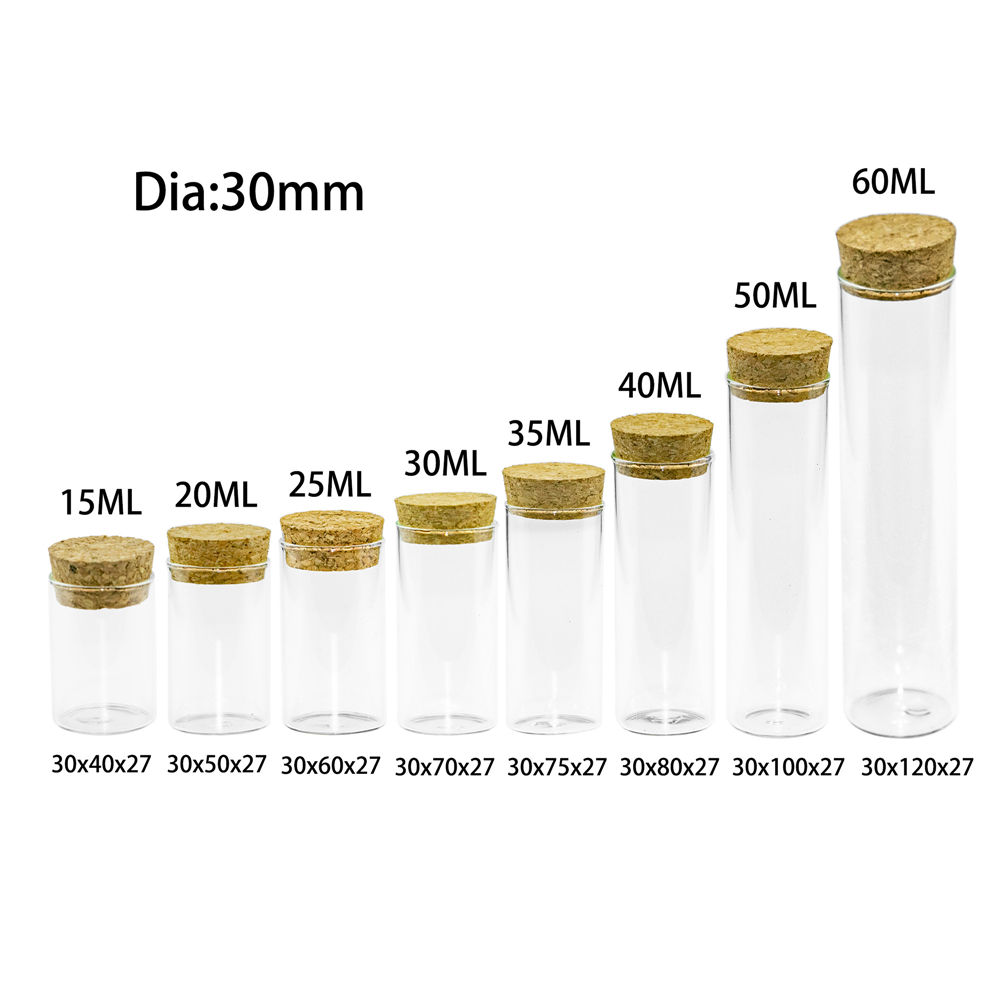 bijoux emballage Appareil Test Tube Festival Festival Cradons artisanat Viaux réutilisables Hyaline Vitreous Ornaments Bottle Glass Flacs
