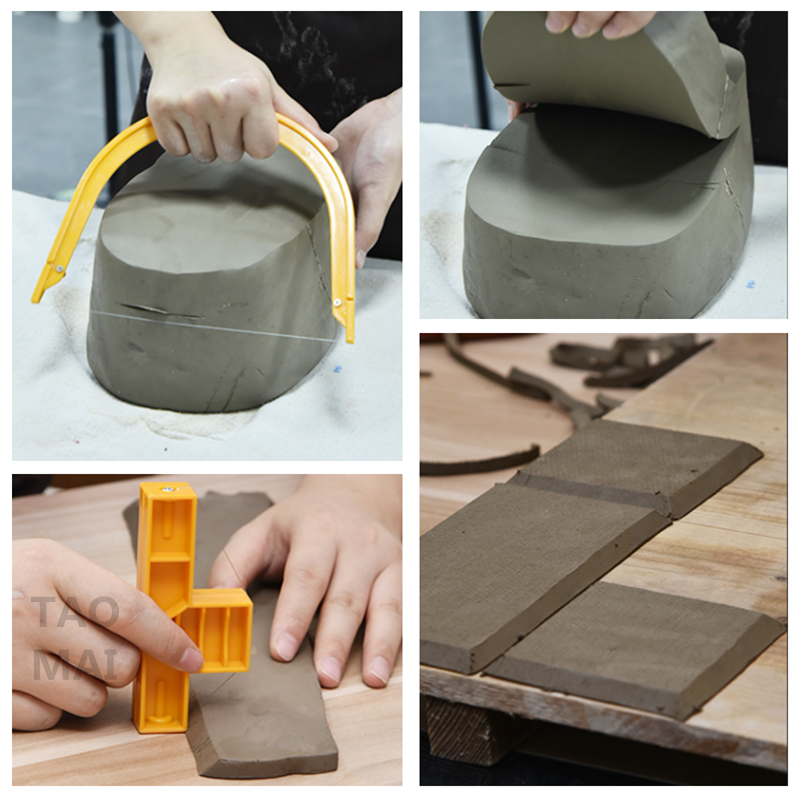 Keramikwerkzeuge Cutter Winkelschneider schräg Tonart Schnittton -Tischnähte DIY Keramik -Tonmodellierungswerkzeug