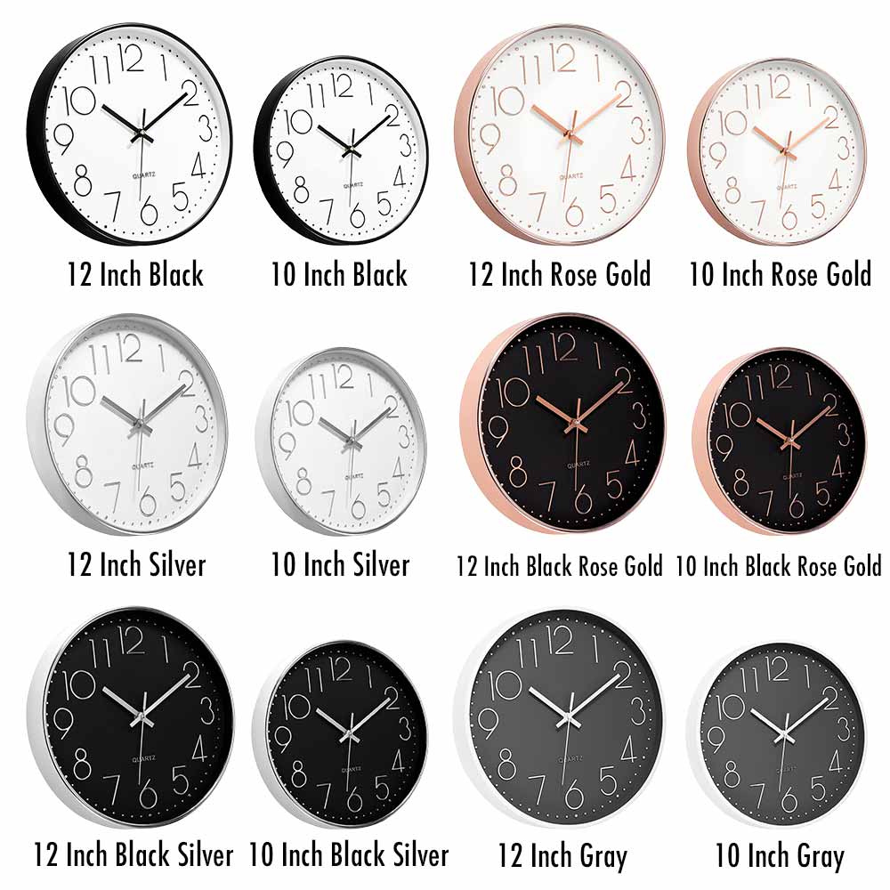 MCDFL Modern Wall Clocks Silent for Living Room Minimalist Watch Battery Operated Home Decor Luxury Analog Clock Bedroom Office