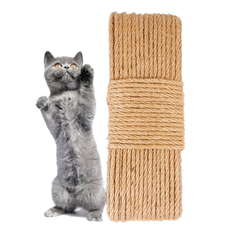 10 mètres Jute Scratch Gardes corde Pet Cat Scratching Twine Rolls Chanvre Twisted Cord Macrame Paw Glaw Furniture Protector