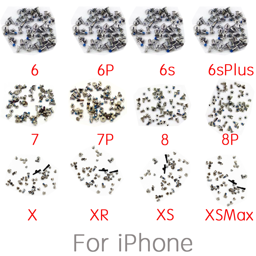 Parafusos de ajuste completo para iPhone 6 6p 6s 7 8 Plus x xr xs max 11 pro max com 2x inferior parafusos de cinco estrelas Substituição