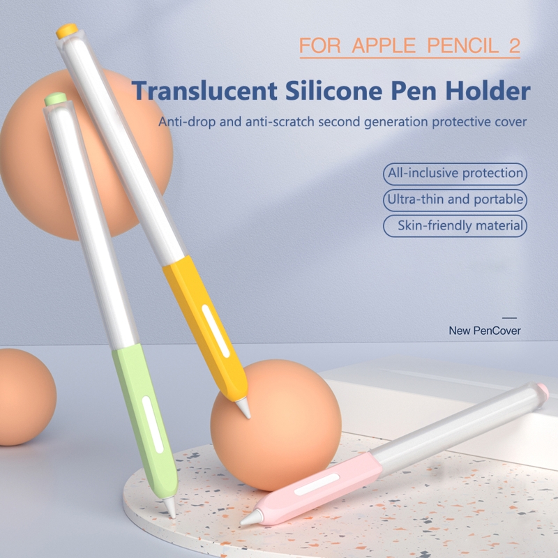 Apple Pencil için 2. Silikon Kılıf Tablet Dokunmatik Kalem STYLUS Yumuşak Koruyucu Kılıf Anti-kayma kapağı