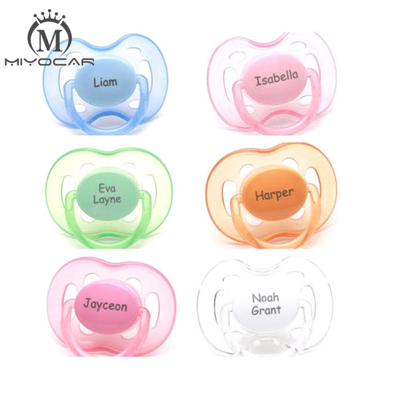 miyocarパーソナライズされた名前Pacifier Dummyユニークな贈り物ベイビーカスタムおしゃぶり