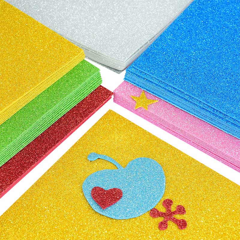 5Sheets 20*30 cm glitterschuim papier schittert papier kinderactiviteiten Diy Cutters handwerkschuim papier bruiloft verjaardagsfeestje